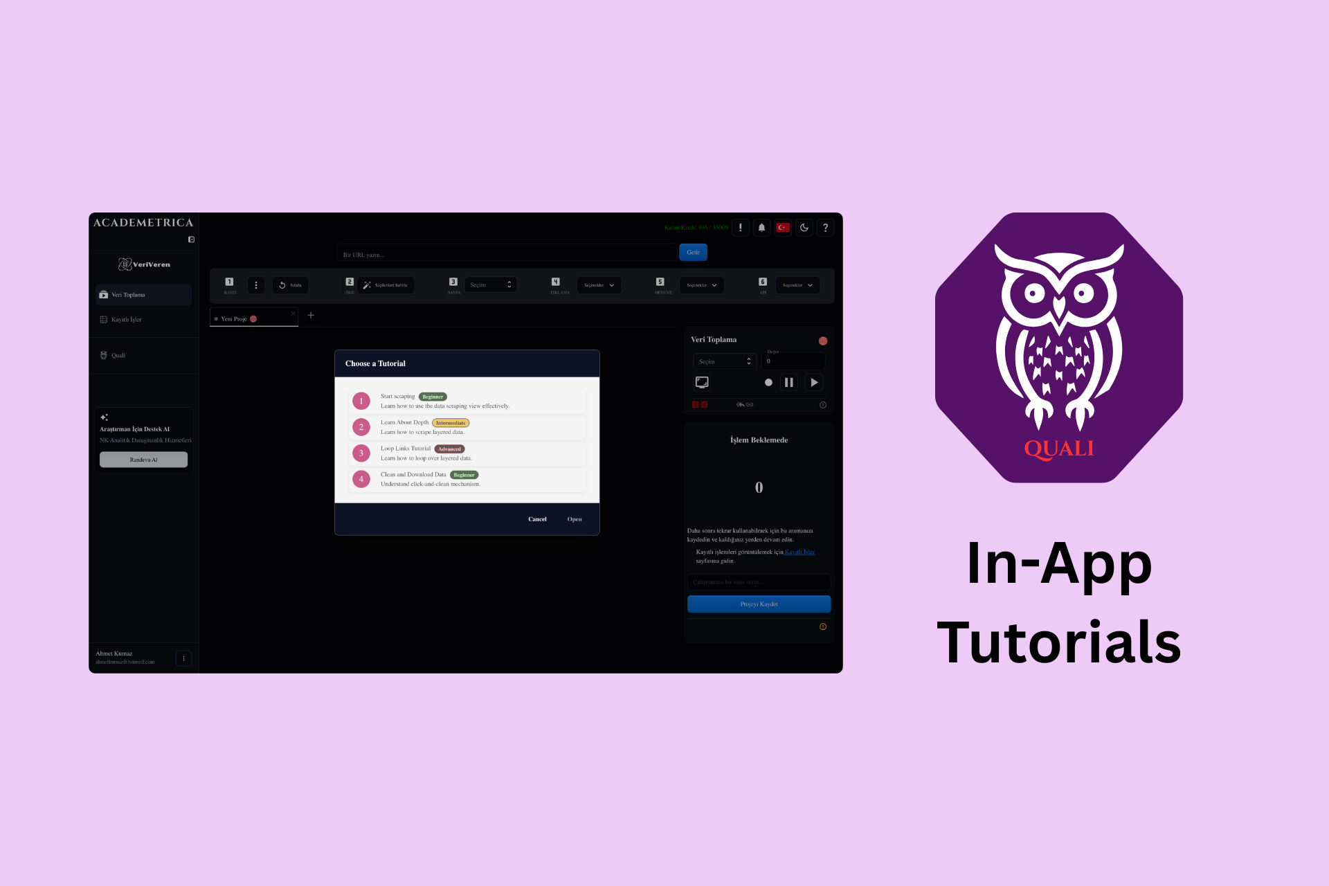 In App Tutorials